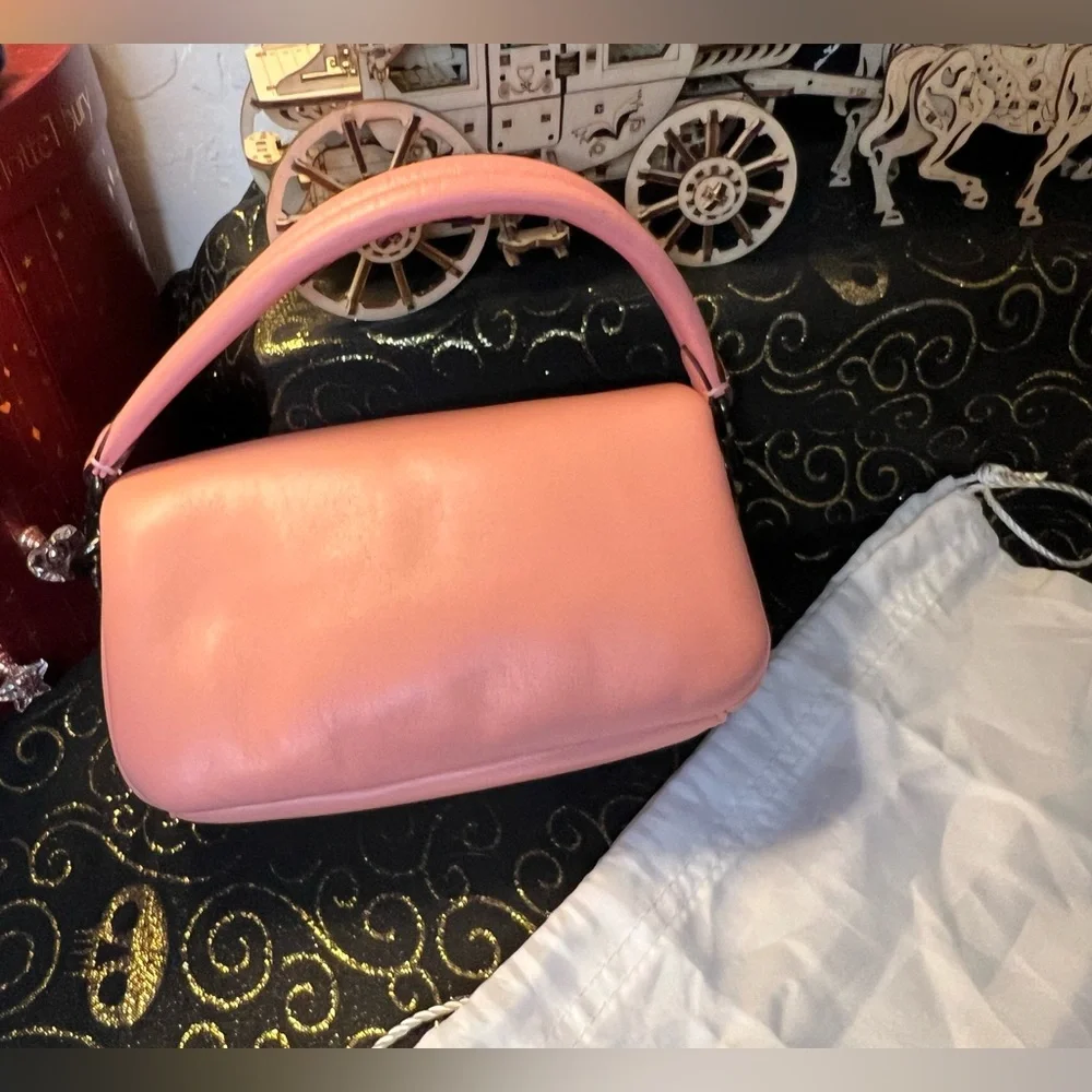 Coach 2021 Candy Pink Nappa Leather Pillow Tabby 18 Crossbody Hand Bag & Dusty - Picture 12 of 16